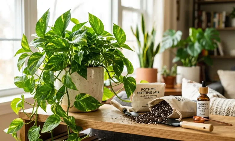بهترین خاک و کود برای پتوس