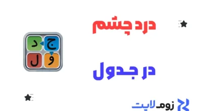 درد چشم در جدول