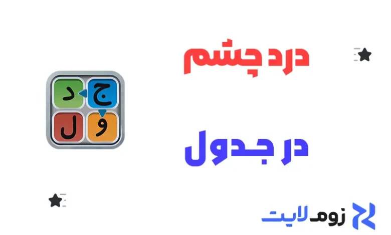 درد چشم در جدول